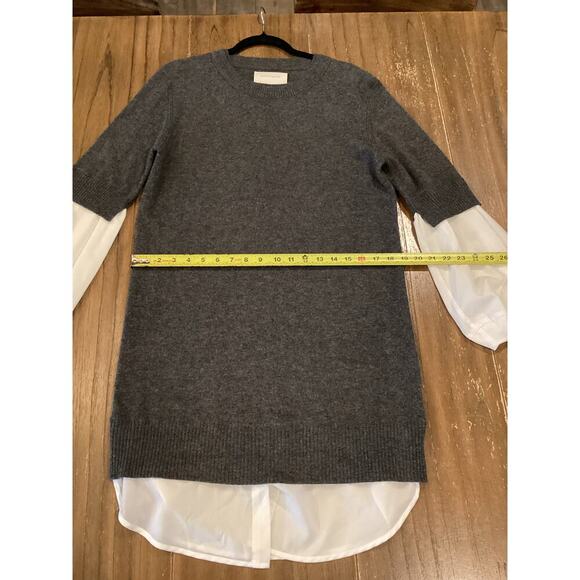 Revolve Brochu Walker Ebella longsleeve Layered cashmere wool Grey Shirt Dress M - Picture 8 of 14